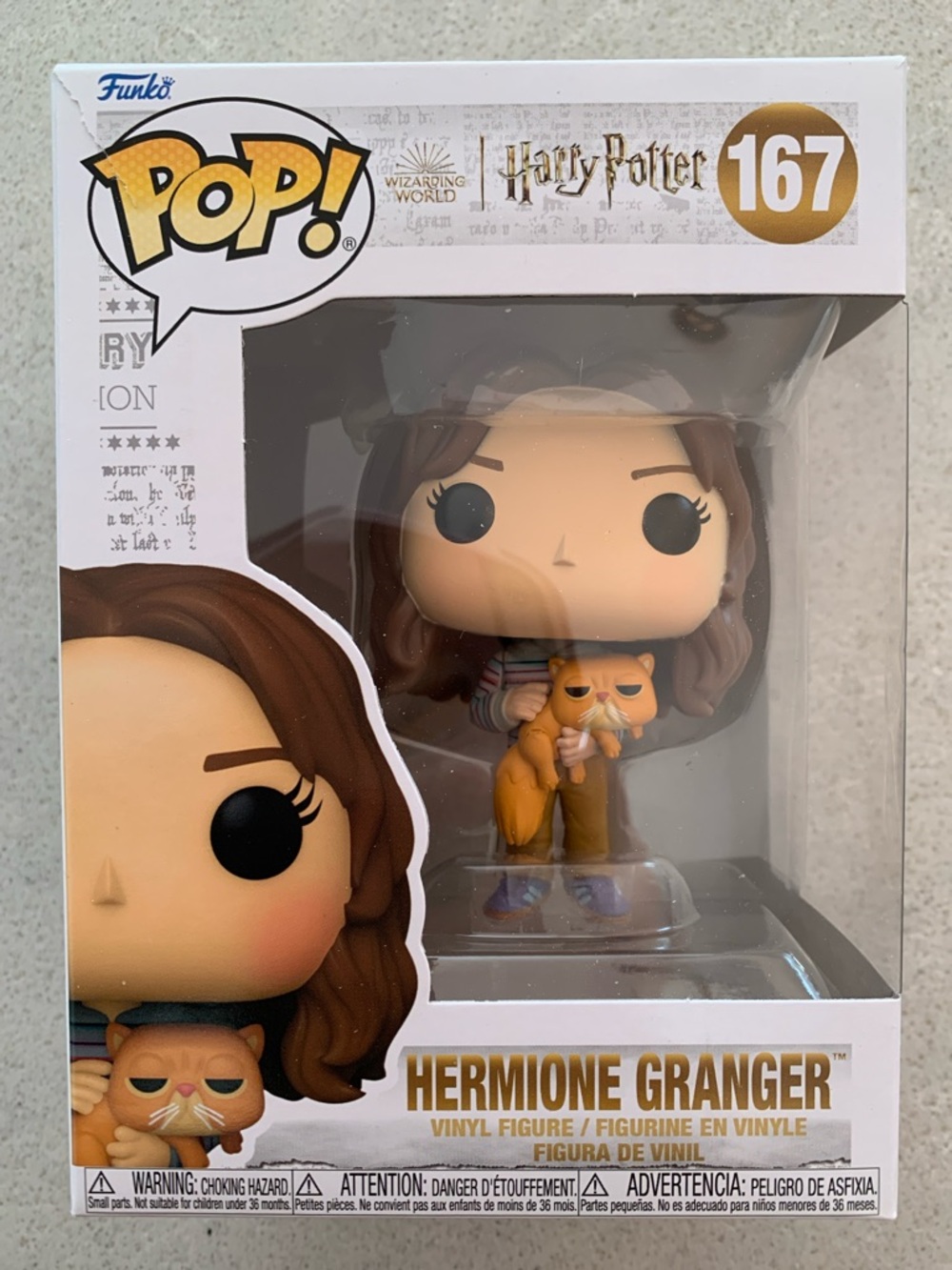 Funko Pop # 167. Harry Potter - Hermione Granger Vinyl Figure with Orange Cat